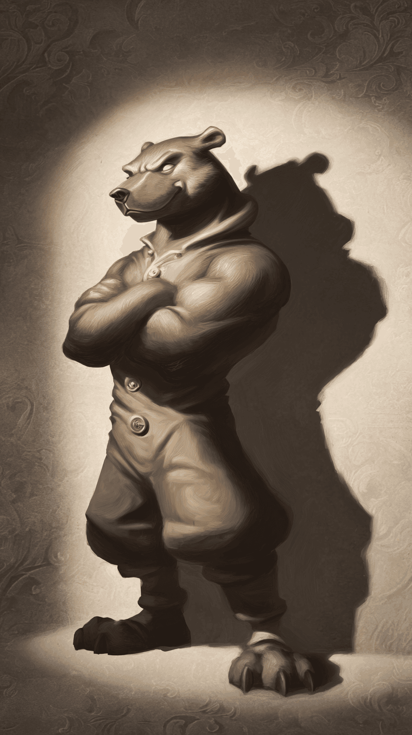 Charcoal example — Dramatic Bear in Charcoal (1/4)