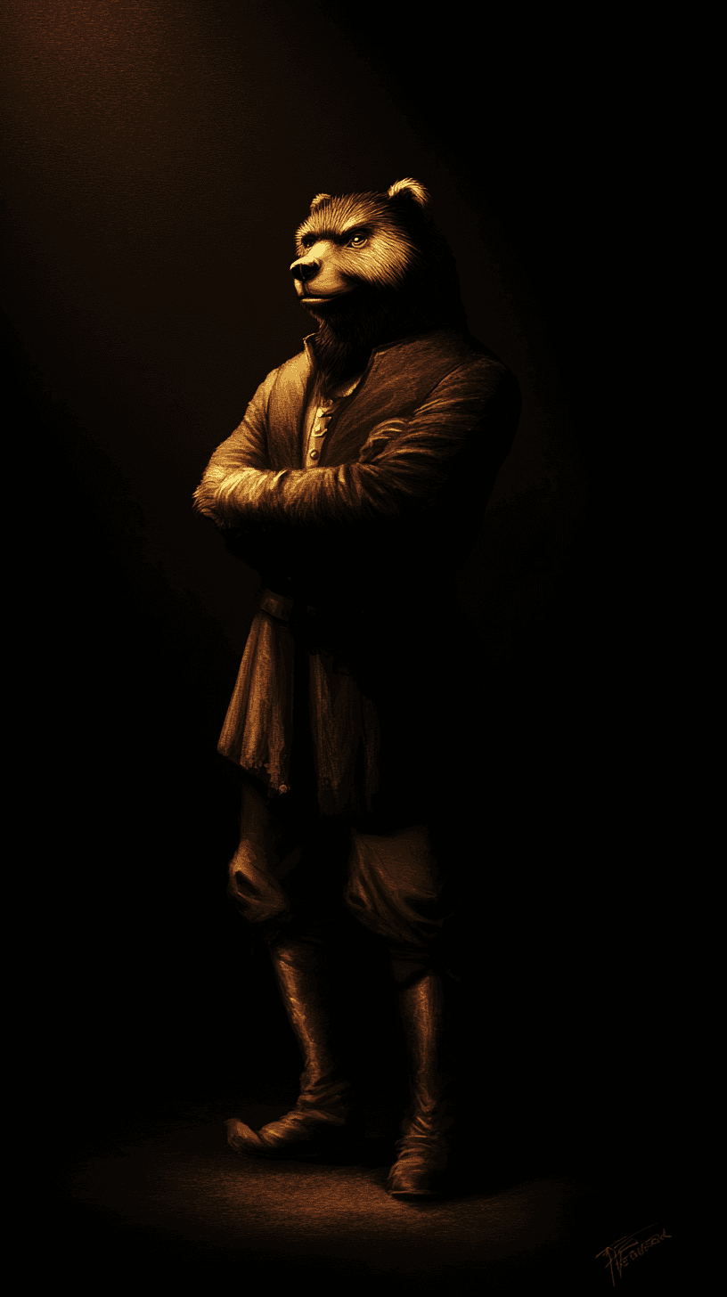 Charcoal example — Dramatic Bear in Charcoal (2/4)