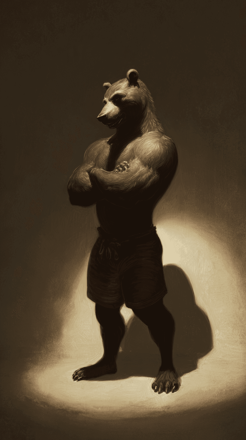 Charcoal example — Dramatic Bear in Charcoal (4/4)