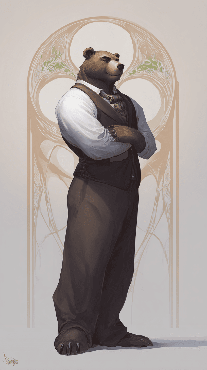 Elegant example — Elegant Bear in Art Nouveau (1/5)