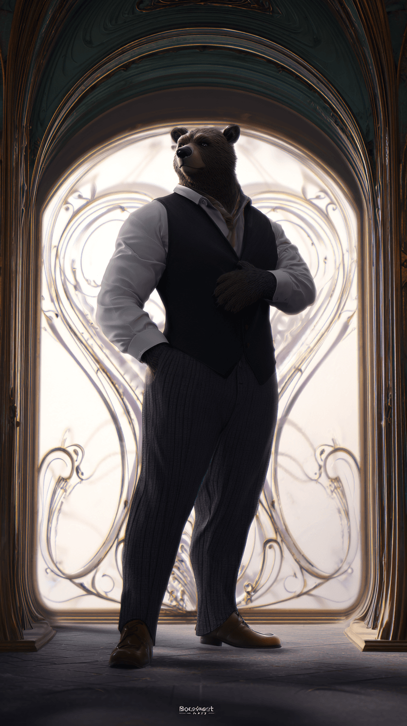 Elegant example — Elegant Bear in Art Nouveau (2/5)