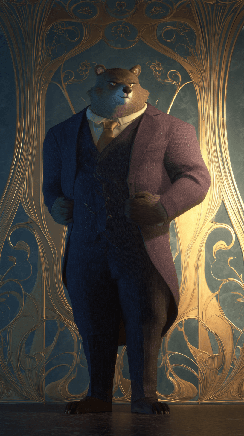 Elegant example — Elegant Bear in Art Nouveau (3/5)