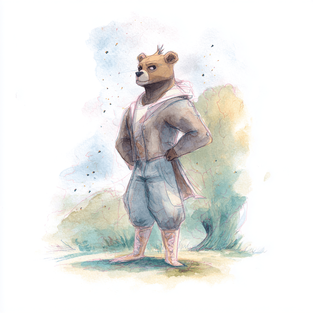 Ethereal example — Ethereal Bear in Watercolor (6/6)