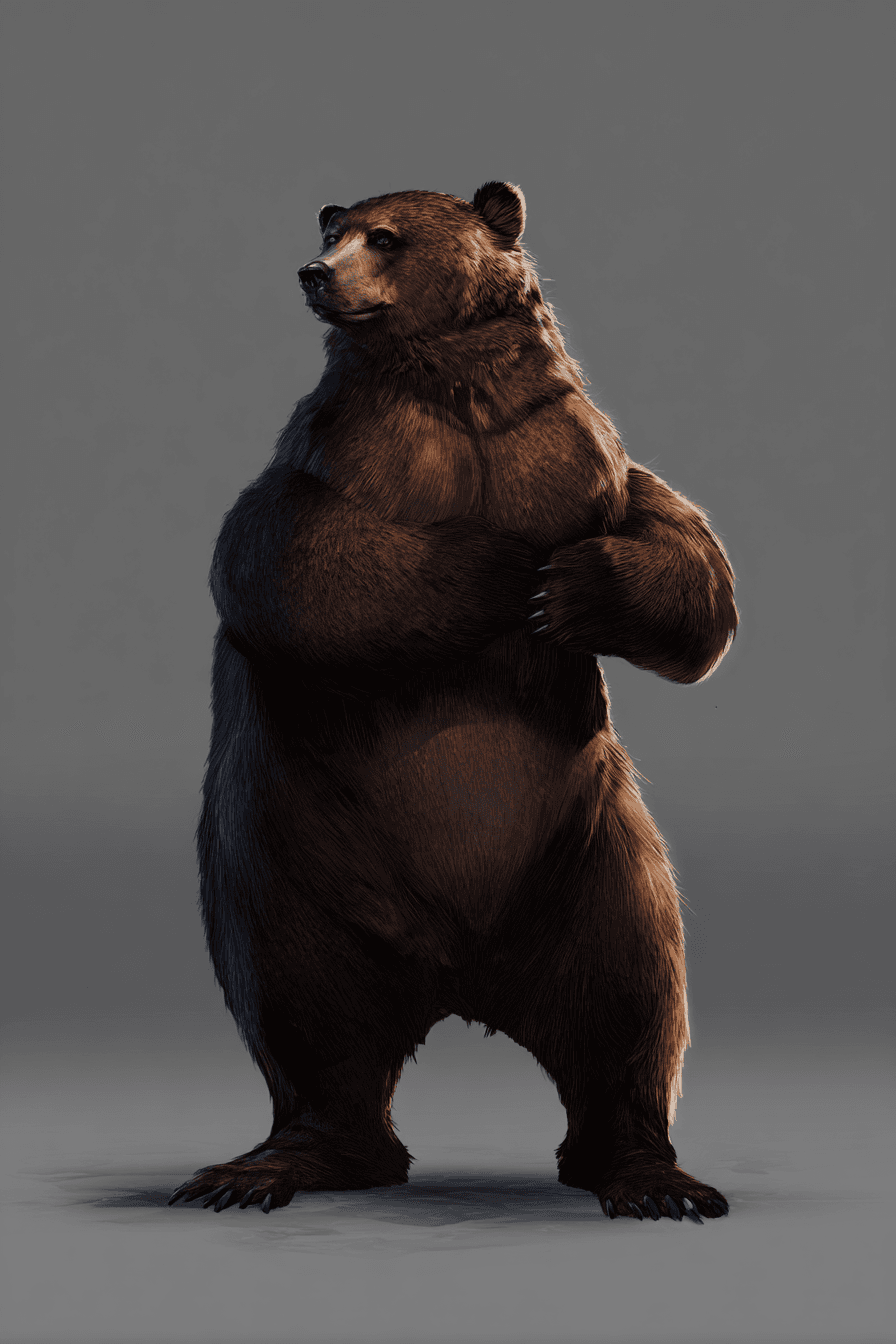 Photorealistic example — Rim Lit Bear in Photorealistic Style (1/4)