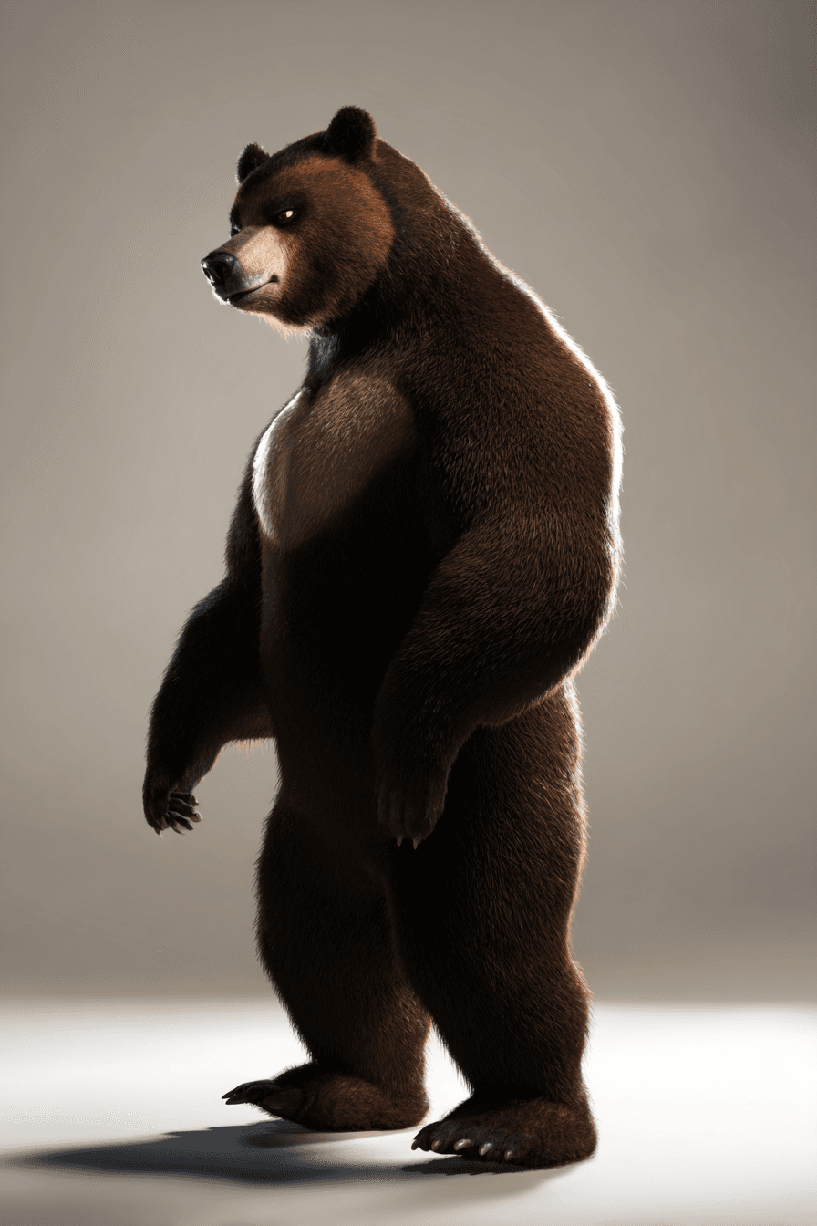 Photorealistic example — Rim Lit Bear in Photorealistic Style (2/4)