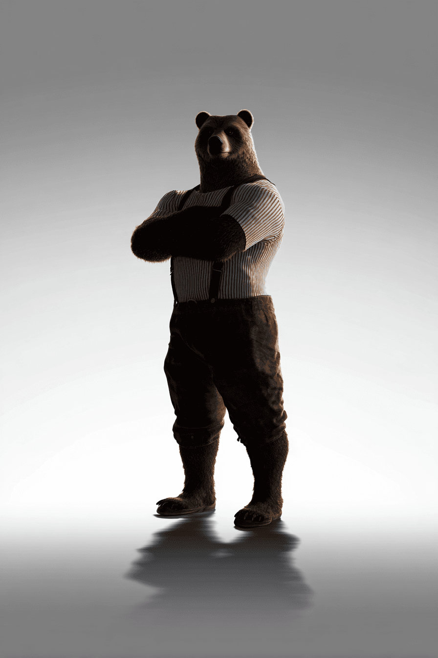Photorealistic example — Rim Lit Bear in Photorealistic Style (4/4)