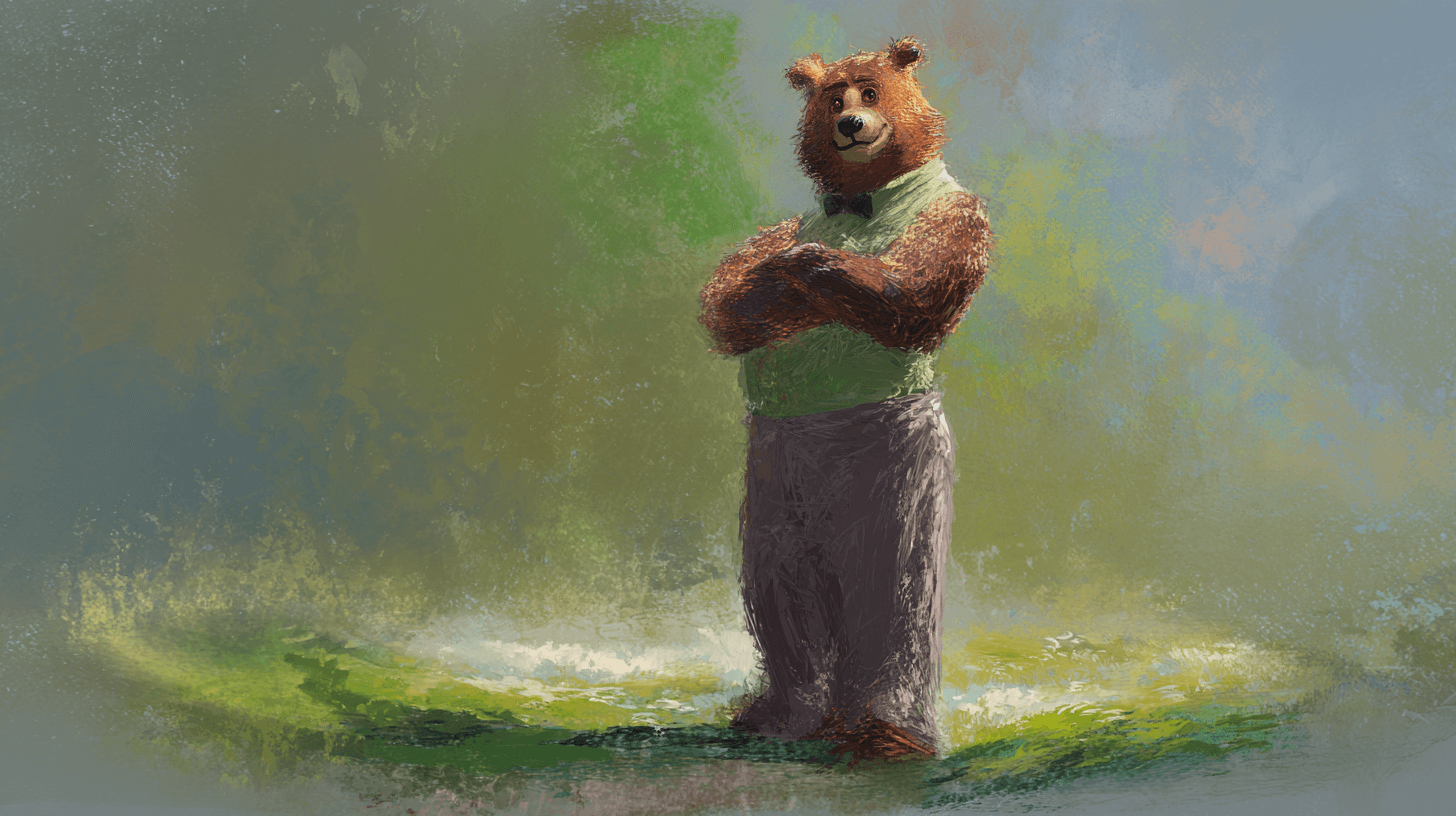 Serene example — Serene Bear in Impressionist Style (2/5)