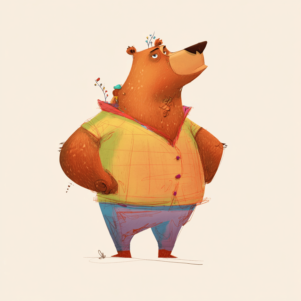 Whimsical example — Whimsical Bear in Cartoon Style (2/8)