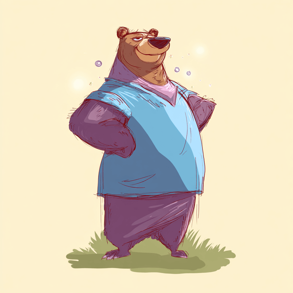 Whimsical example — Whimsical Bear in Cartoon Style (3/8)