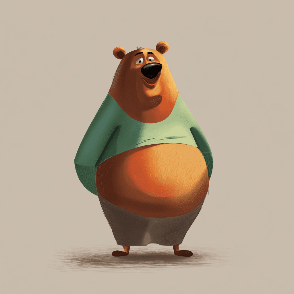 Whimsical example — Whimsical Bear in Cartoon Style (4/8)