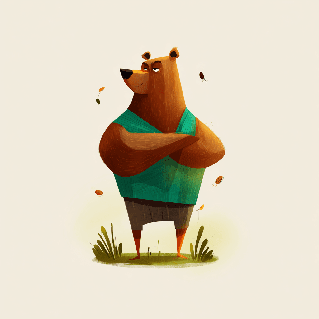 Whimsical example — Whimsical Bear in Cartoon Style (5/8)
