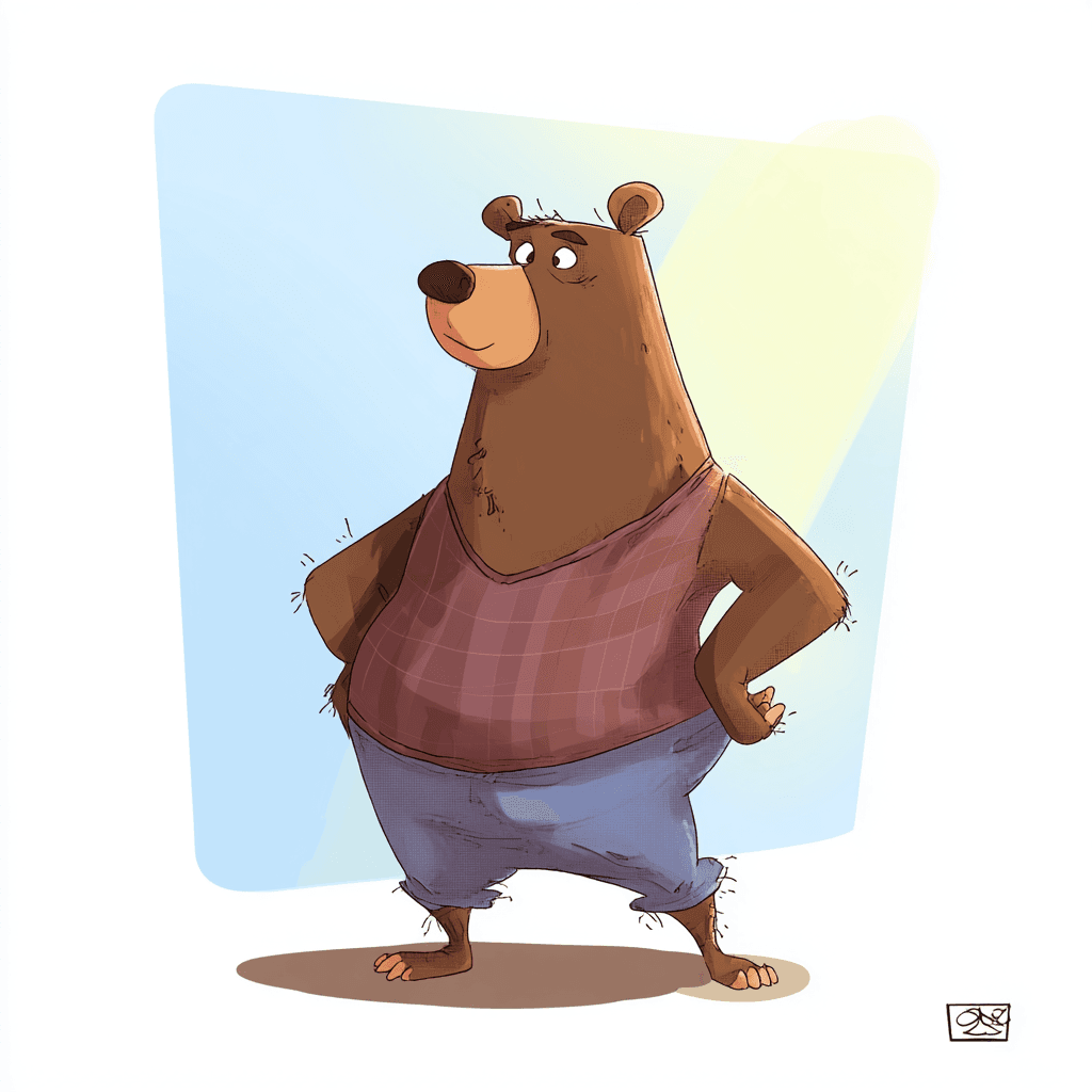 Whimsical example — Whimsical Bear in Cartoon Style (6/8)