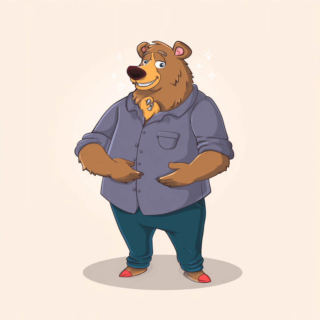 Whimsical example — Whimsical Bear in Cartoon Style (7/8)