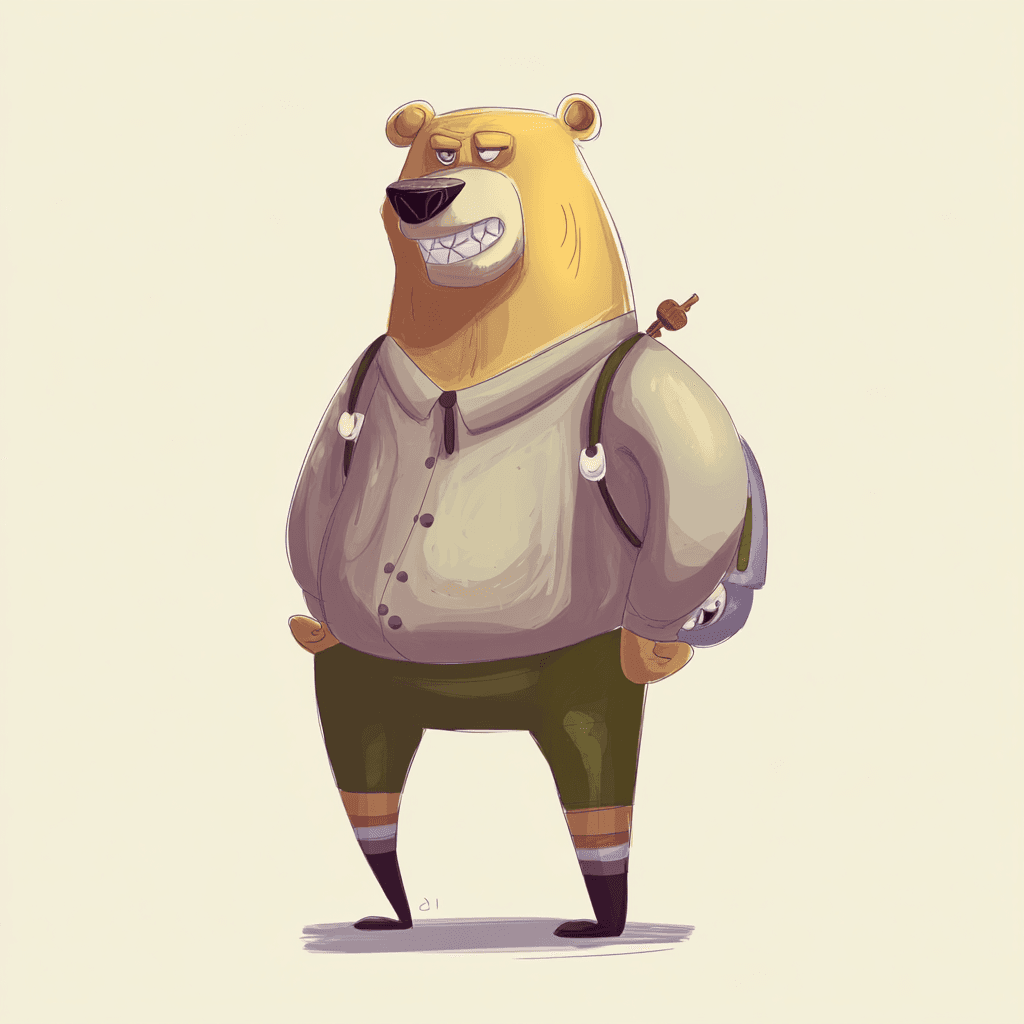 Whimsical example — Whimsical Bear in Cartoon Style (8/8)