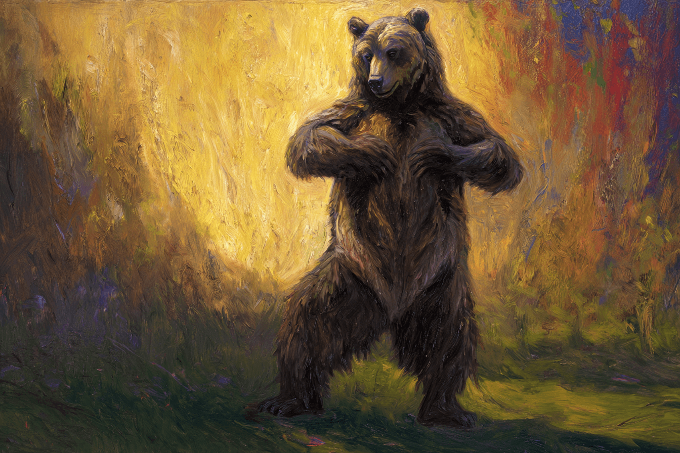 Acrylic example — Wild Bear in Acrylic Painting (2/5)