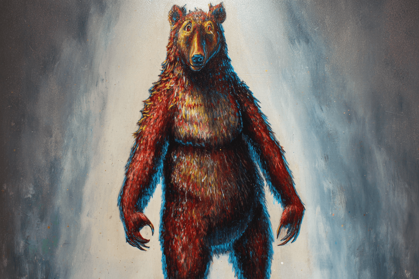 Acrylic example — Wild Bear in Acrylic Painting (3/5)