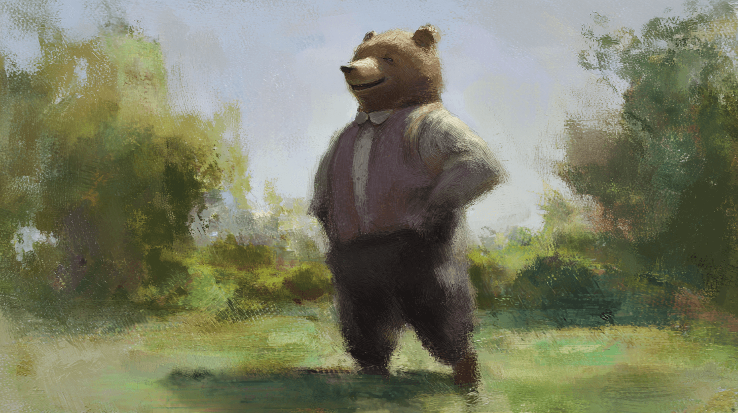Acrylic example — Wild Bear in Acrylic Painting (5/5)