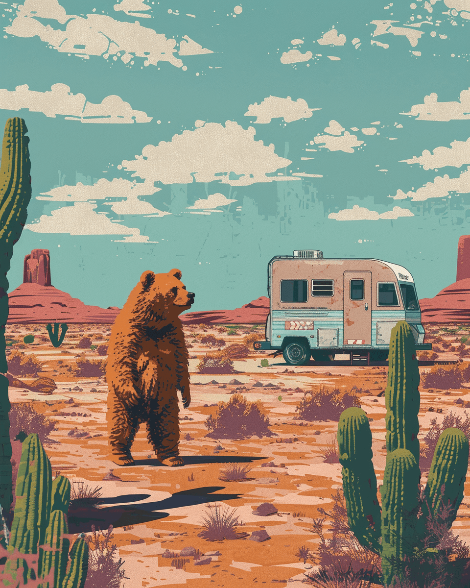 Dusk example — The Sand Remembers in Brutalist Poster (1/4)