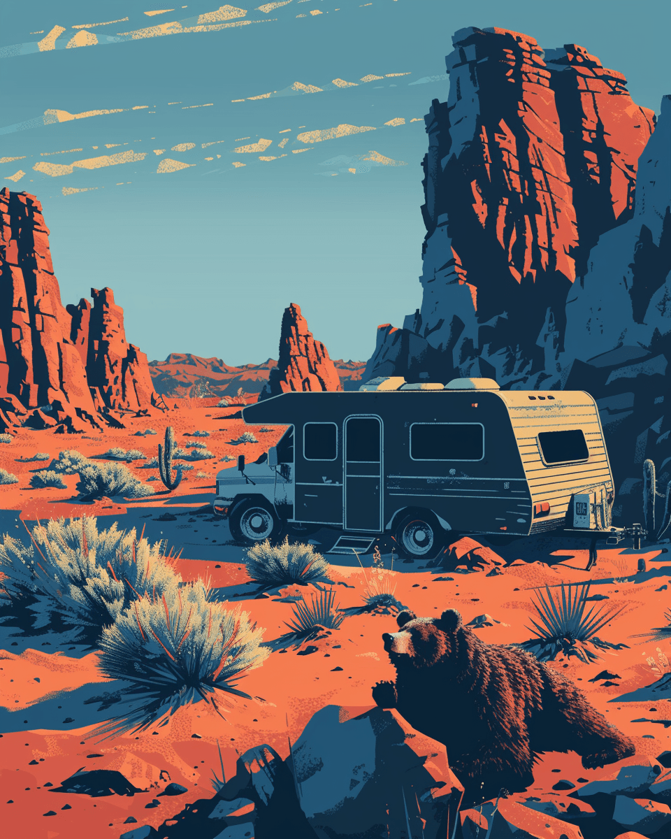 Dusk example — The Sand Remembers in Brutalist Poster (4/4)