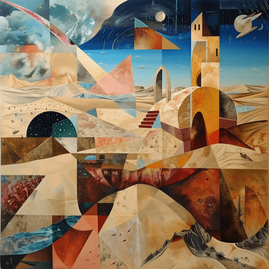 Dusk example — The Sand Remembers in Cubism (2/4)