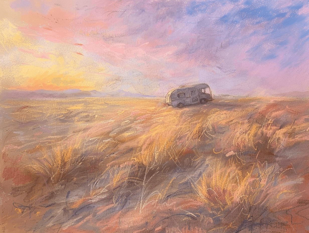 Dusk example — The Sand Remembers in Pastel Chalk (1/3)