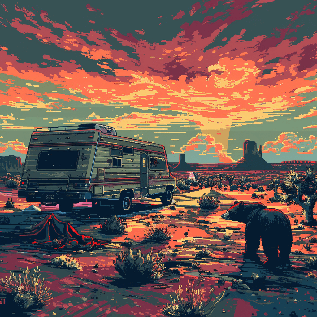 Sunset example — The Sand Remembers in Pixel Art (2/4)