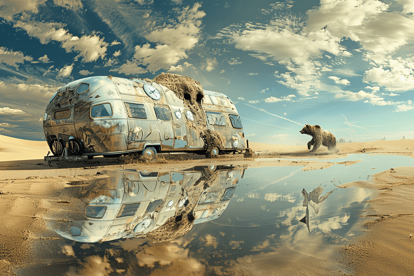 Surreal example — The Sand Remembers in Surreal Style (2/3)